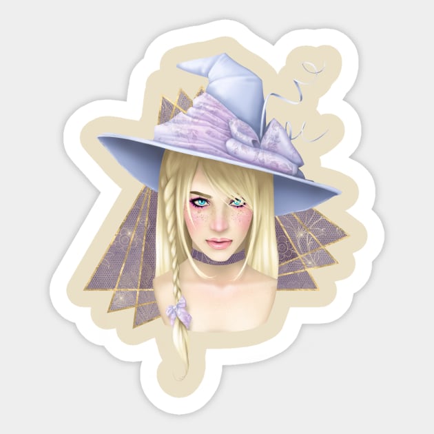 Periwinkle Witch Sticker by CatAstropheBoxes